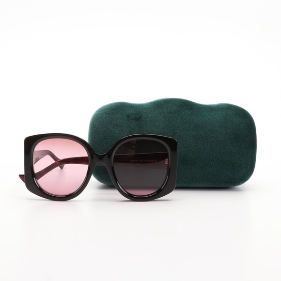 Gucci GG1257S Havana Red Square Sunglasses with Case - Picture 8 of 16